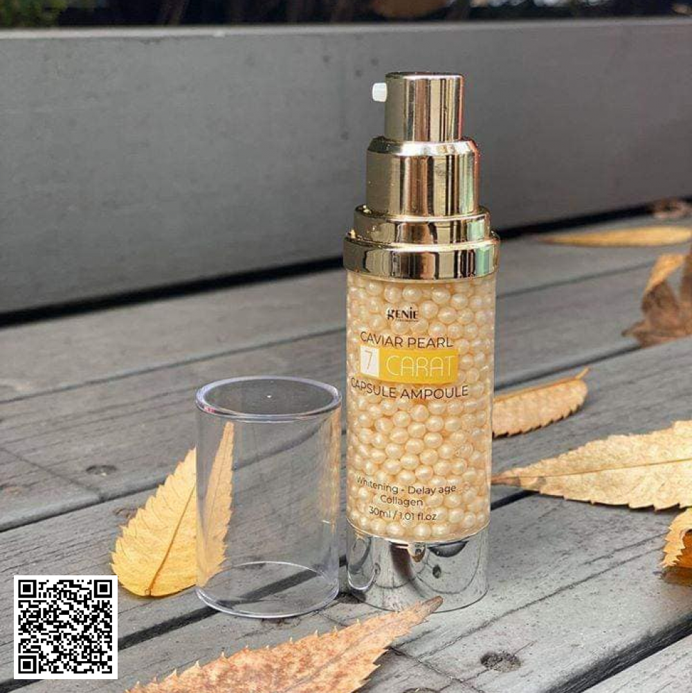 Tinh Chất Mờ Nám Trứng Cá Hồi Ngọc Trai Genie Caviar Pearl Capsule Ampoule
