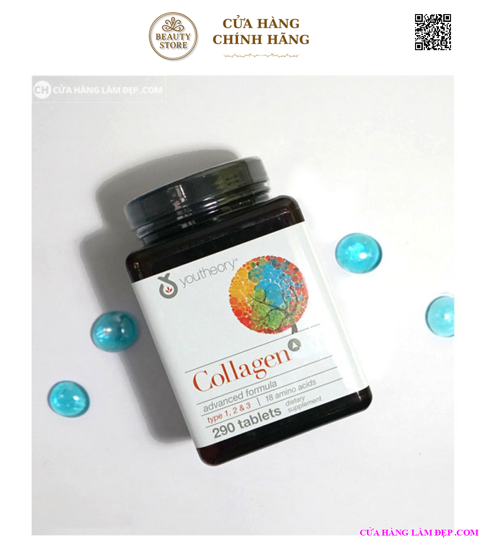 Collagen Youtheory Type 1 2 & 3 (290 Viên)