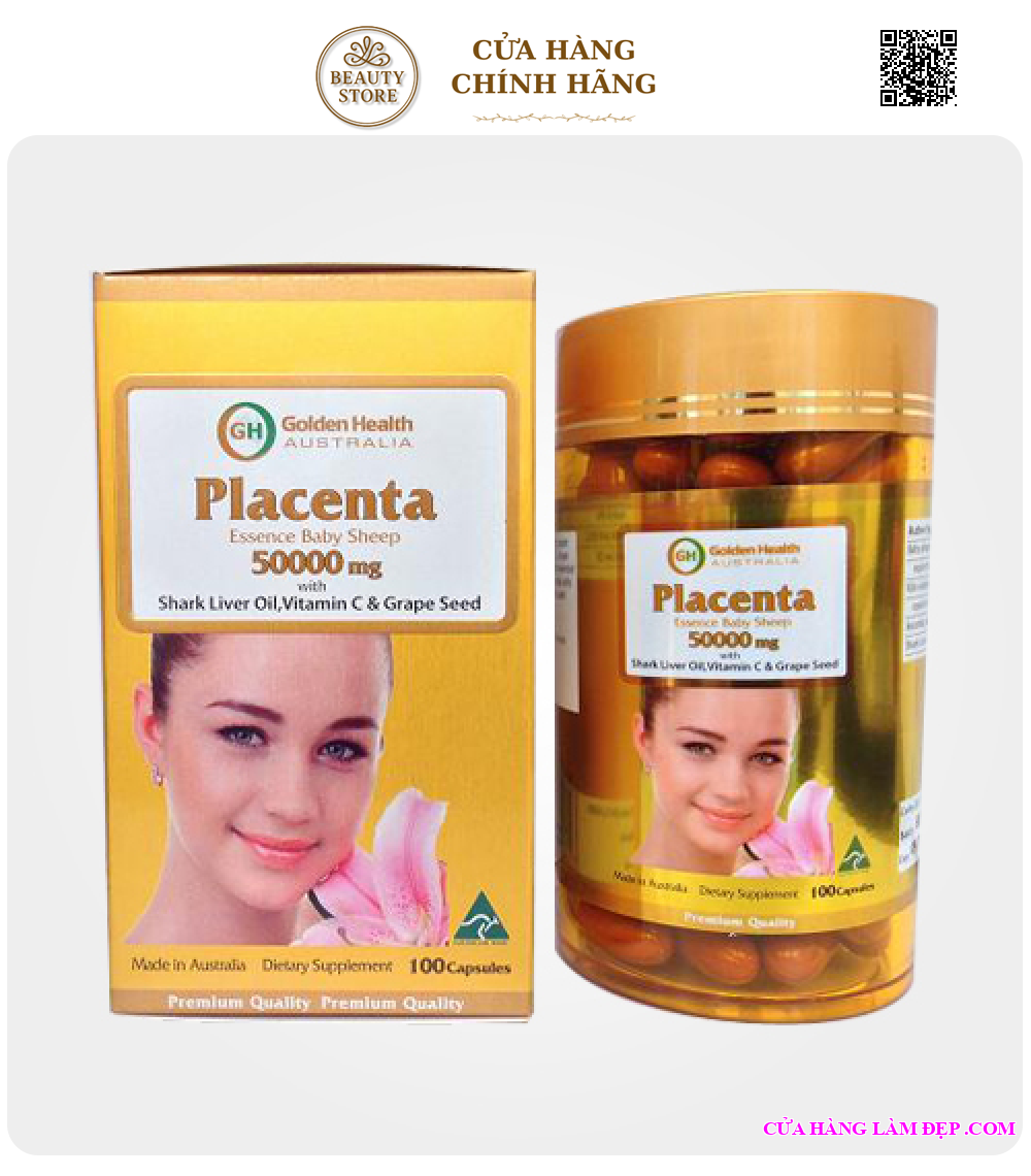 Nhau Thai Cừu Golden Health (50000mg x 100 Viên)