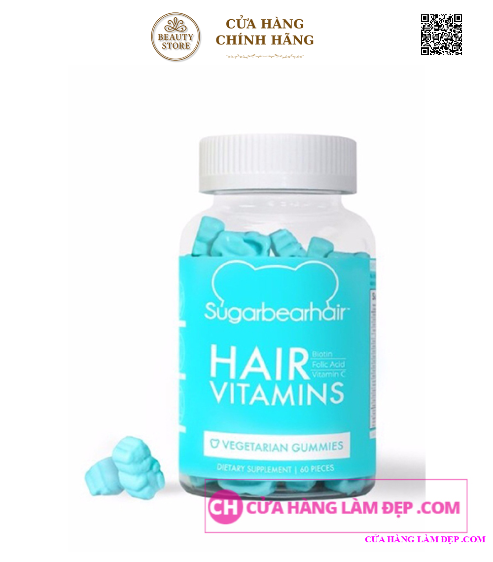 Kẹo Dẻo Bổ Sung Vitamin Kích Thích Mọc Tóc Hair Vitamins Sugarbearhair