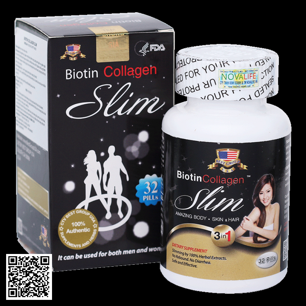 Viên Giảm Cân BIOTIN COLLAGEN SLIM của MỸ