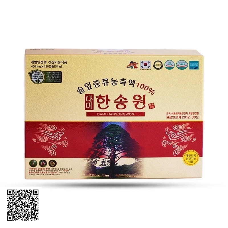 Viên Uống Tinh Dầu Thông Đỏ Dami Hansongwon Hàn Quốc 120 Viên