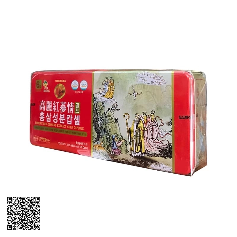 Viên Hồng Sâm Nhung Hươu Linh Chi KGS Korean Red Ginseng Extract Gold Capsule Hàn Quốc 120 Viên