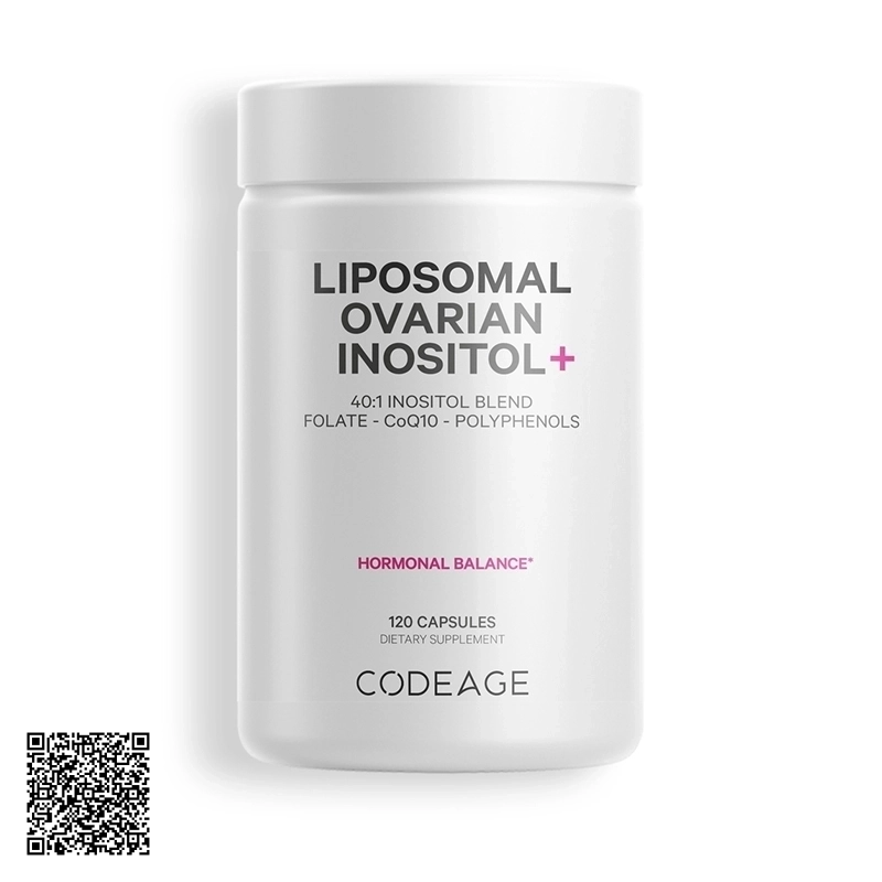 CodeAge Liposomal Ovarian Inositol Viên Uống Sức Khỏe Buồng Trứng Cân Bằng Nội Tiết Tố Mỹ 120 Viên