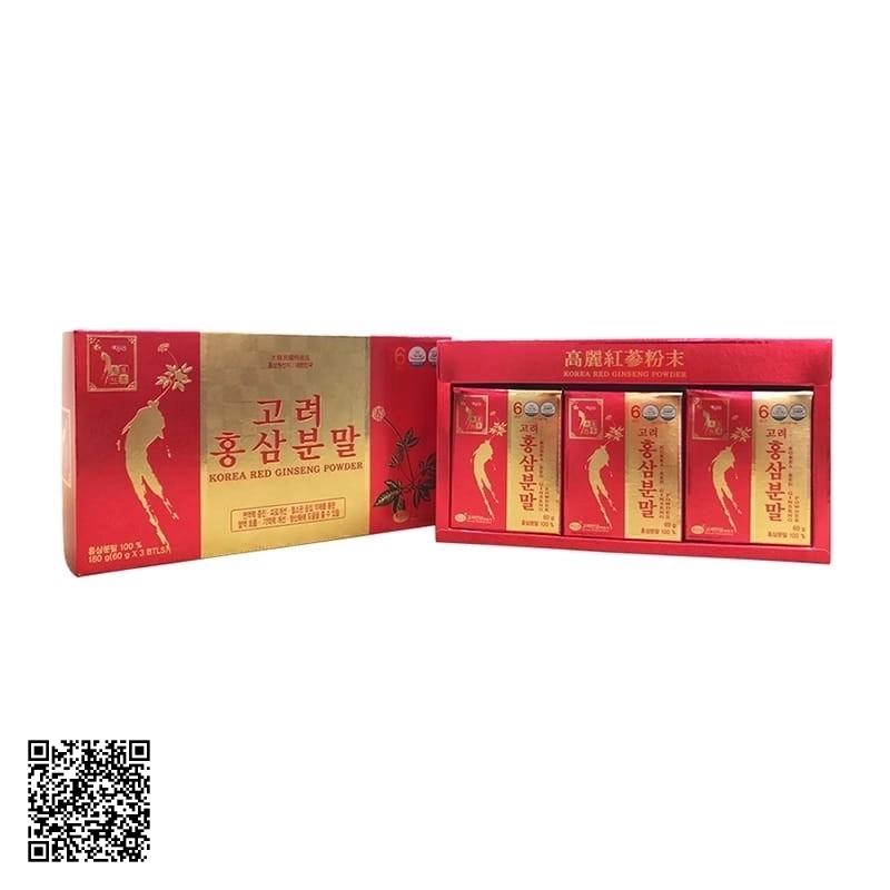 Bột Hồng Sâm KGS Korean Red Ginseng Powder Từ Hàn Quốc 3 Lọ