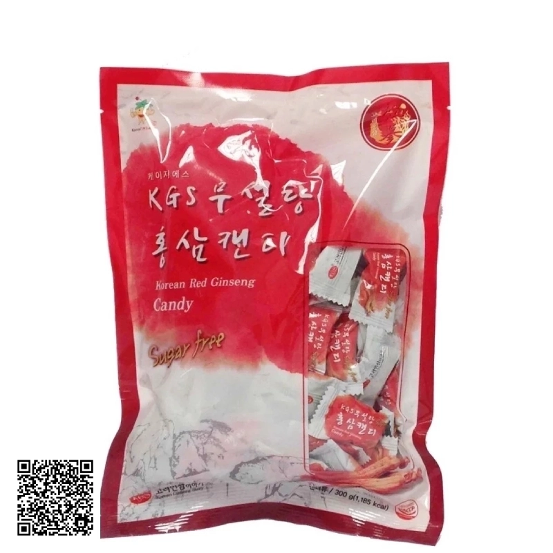 Kẹo Hồng Sâm Không Đường KGS Sugar Free Korea Red Ginseng Candy 300g