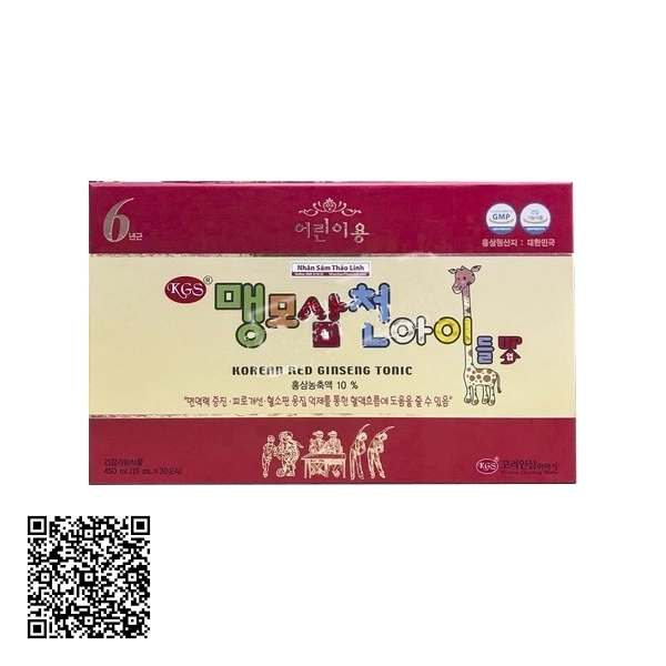 Nước Hồng Sâm Baby Hươu Cao Cổ KGC Korean Red Ginseng Tonic Từ Hàn Quốc 30 Gói