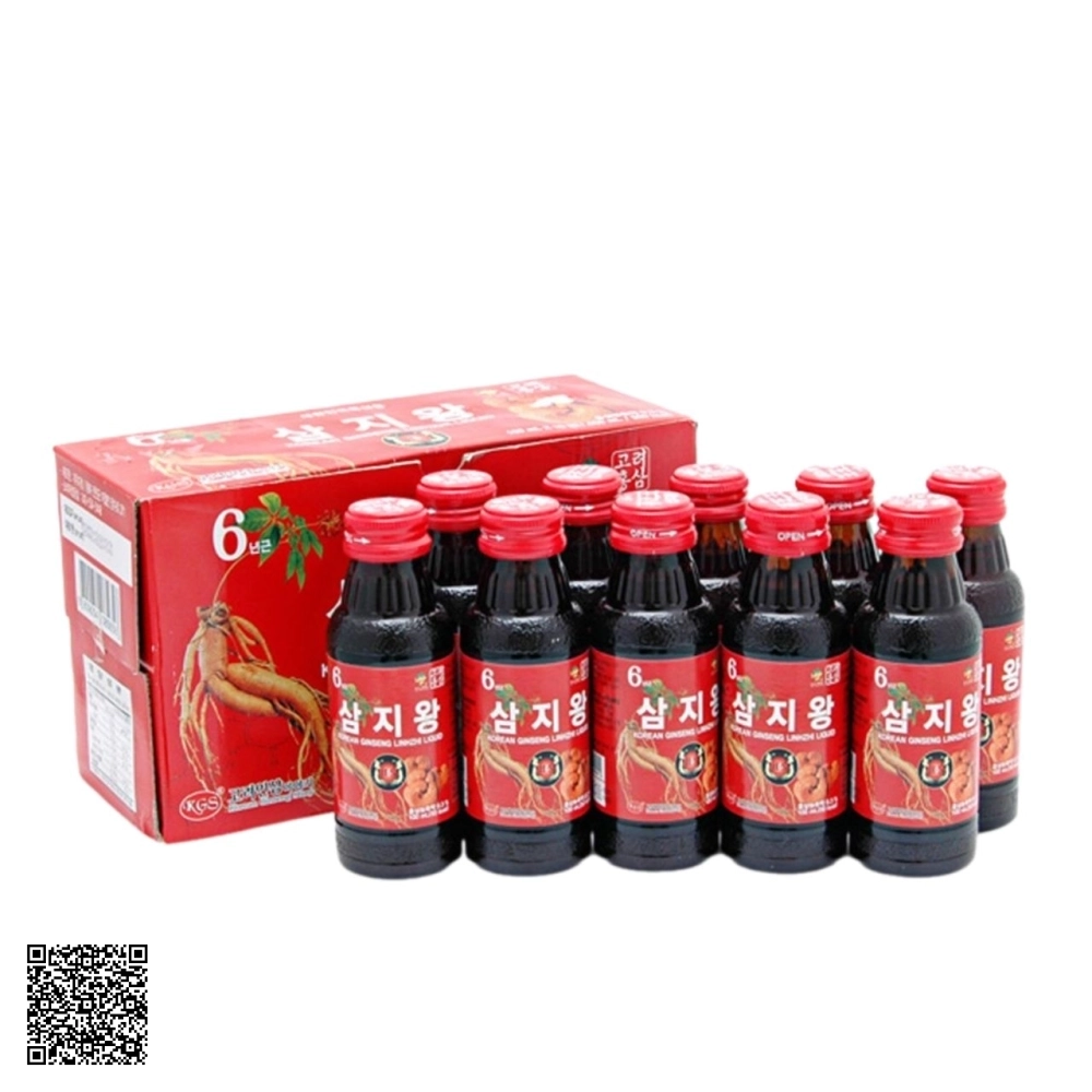 Nước Hồng Sâm Linh Chi KGS Korean Ginseng Linhzhi Liquid Từ Hàn Quốc 10 Chai