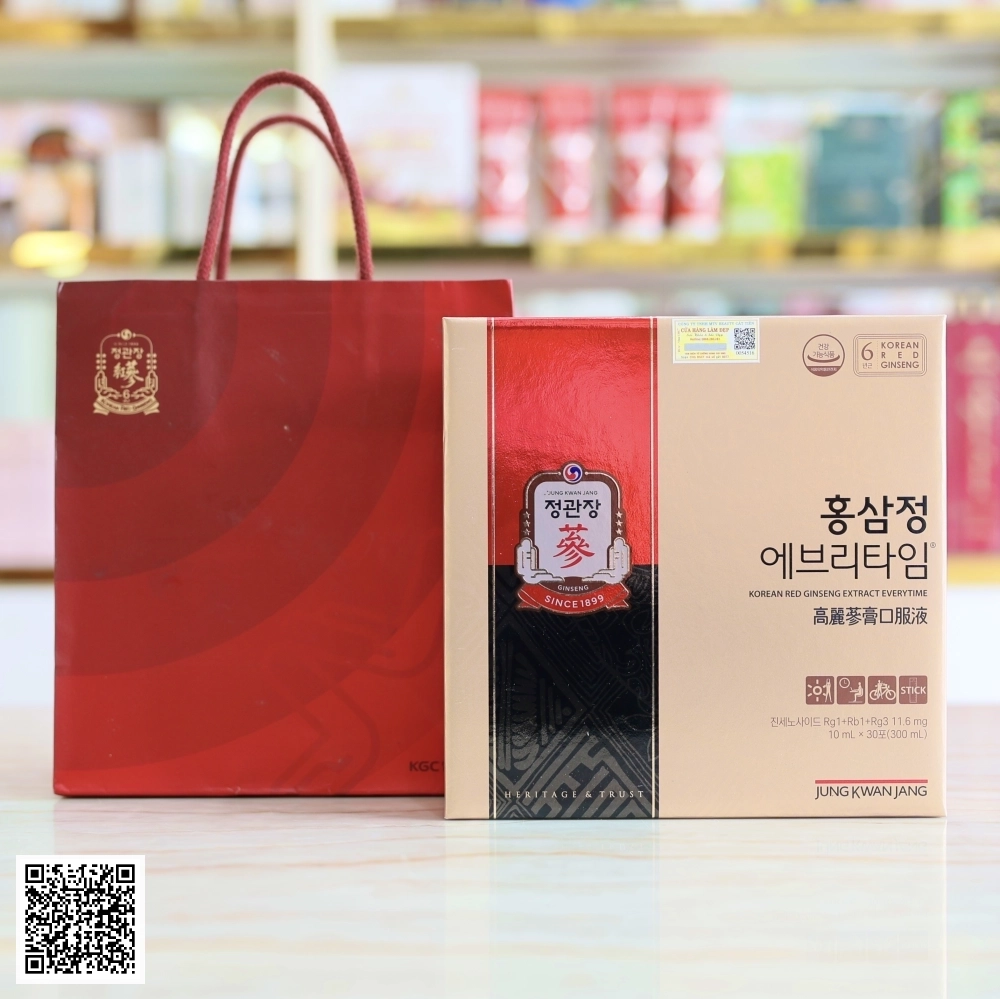 Nước Hồng Sâm KGC Korean Red Ginseng Extract Everytime Từ Hàn Quốc 30 Gói