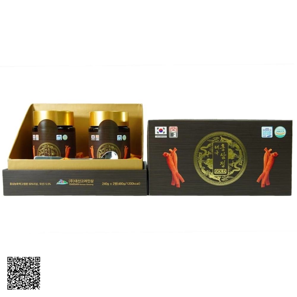 Cao Hồng Sâm Thái Cực Daesan Taegeuk Korean Red Ginseng Gold Từ Hàn Quốc 2 Lọ
