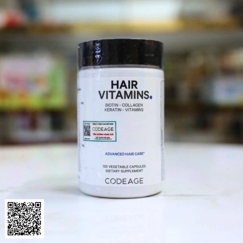 Viên Uống Mọc Tóc Codeage Hair Vitamins Từ Mỹ 120 Viên