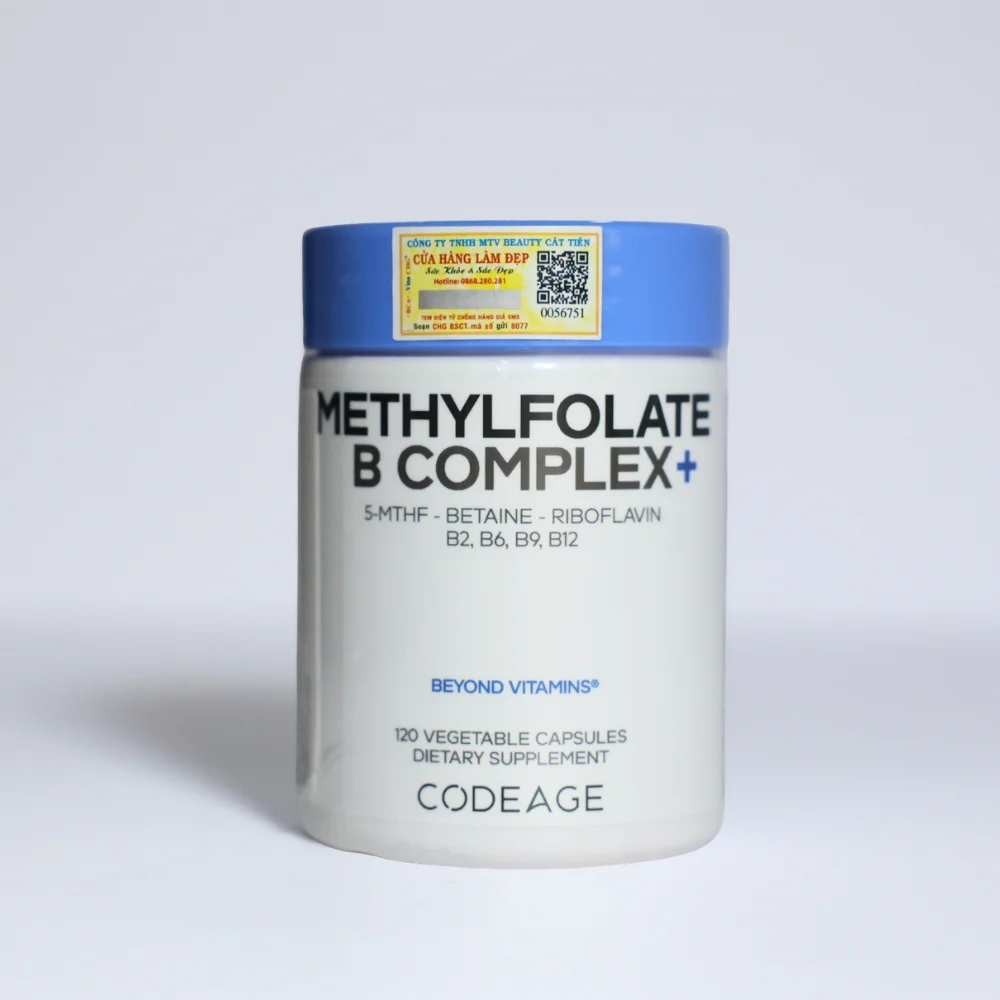Codeage Methylfolate B Complex Viên Uống Bổ Não Mỹ Hộp 120 Viên