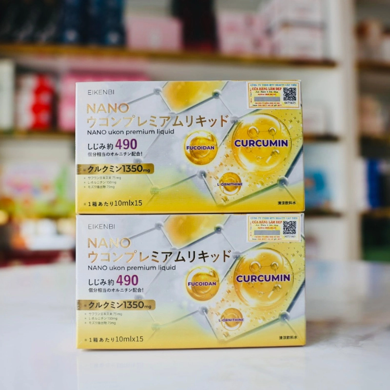 Curcumin Eikenbi Nano Ukon Premium Liquid Tinh Nghệ Nhật Bản Hôp 30 Ống