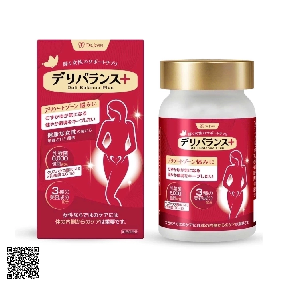 Viên Uống Men Vi Sinh Phụ Khoa Deli Balance Plus Dr.Josei Hộp 60 Viên Từ Nhật Bản